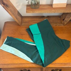 Athleta Green and Teal Leggings